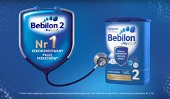 Bebilon w kampanii podkreśla, że jest rekomendowany przez pediatrów