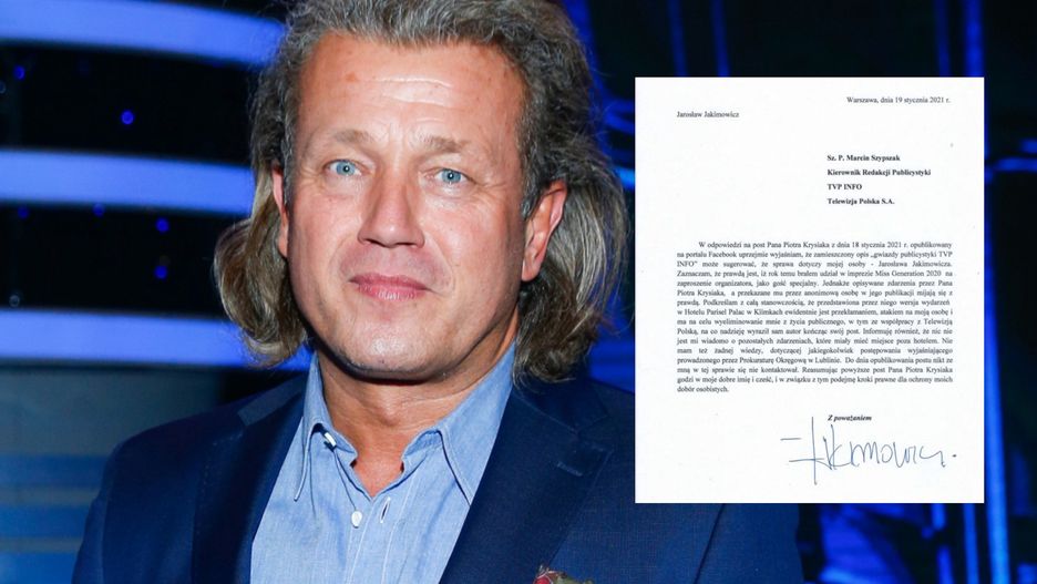 Jarosław Jakimowicz zabrał głos ws. pojawiających się w sieci insynuacji