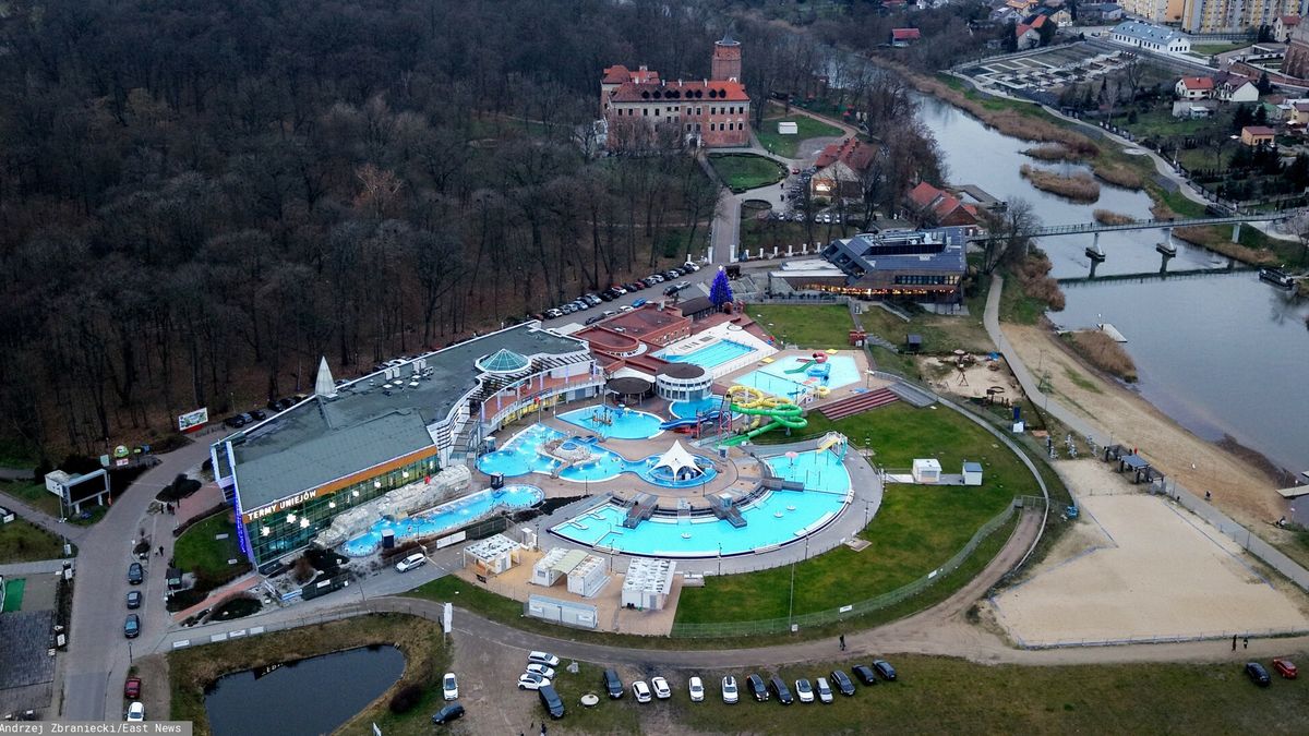 Uniejów z lotu ptaka 