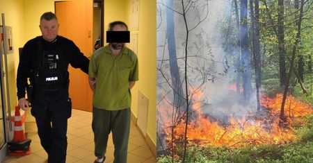 37-latek podpalał lasy. Chciał być strażakiem