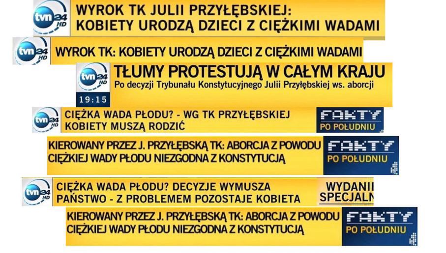 Paski używane przez TVN24