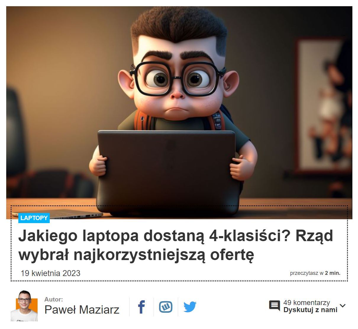 Rządowe laptopy