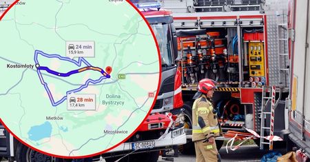 Karambol na A4. Lądował śmigłowiec LPR