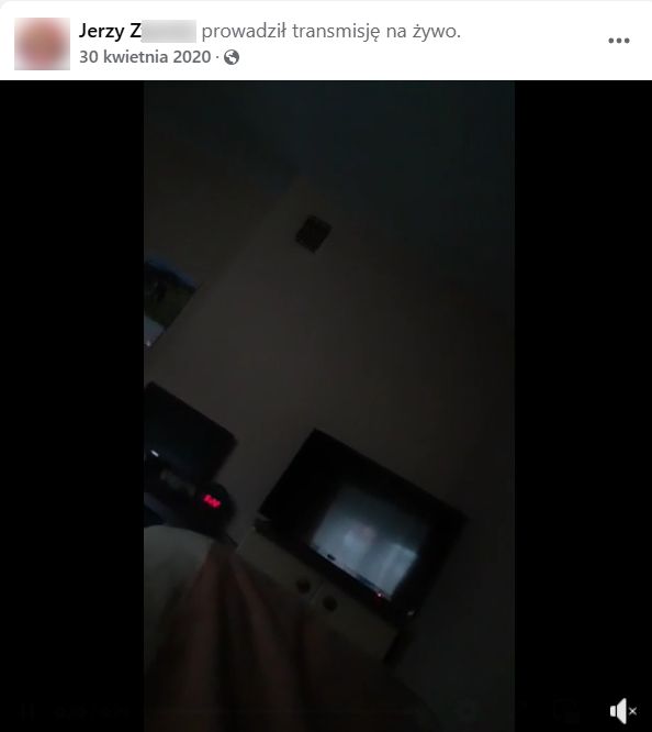 Nocne nagranie z mieszkania Jerzego Ż.
