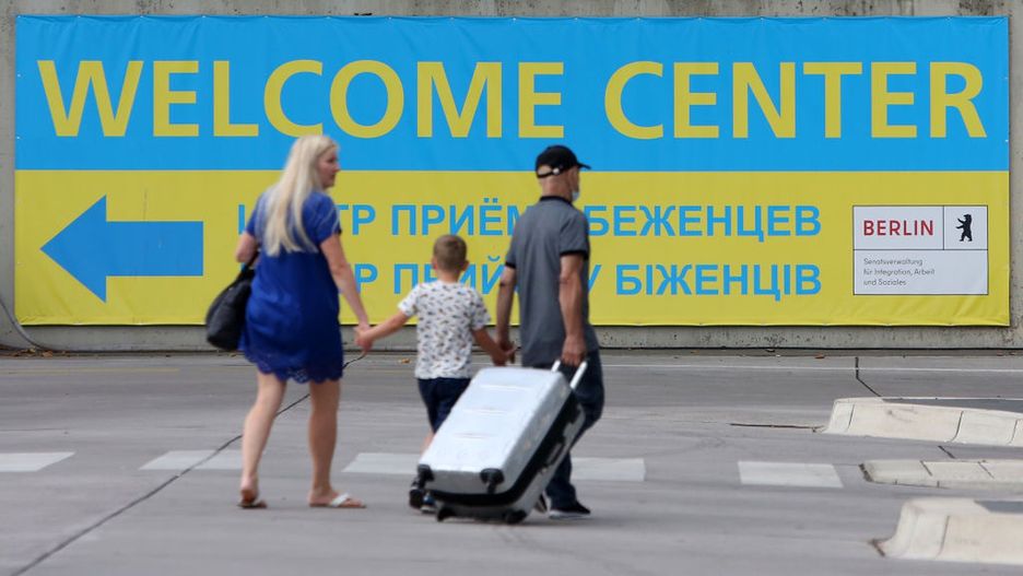 As Ukraine War Reaches 6 Months, New Refugees Arrive While Others Return Home
BERLIN, GERMANY - AUGUST 23: Refugees from Ukraine arrive at the main bus station (Zentraler Omnibusbahnhof Berlin, or ZOB) to board a bus back to their home country on August 23, 2022 in Berlin, Germany. The following day, August 24, is the 31st anniversary of when Ukraine's parliament vowed to separate from the Soviet Union in 1991 but this year will also mark six months since the country's war with Russia began. Ahead of the holiday, the Ukrainian government is warning civilians against gathering in major cities. Over seven million refugees have left Ukraine since the start of Russia's invasion in the largest mass population displacement in Europe since World War II, with an estimated 900,000 of them seeking permanent or temporary residence in Germany. (Photo by Adam Berry/Getty Images) (Photo by Adam Berry/Getty Images)
Adam Berry
refugees, ukrainian, russian