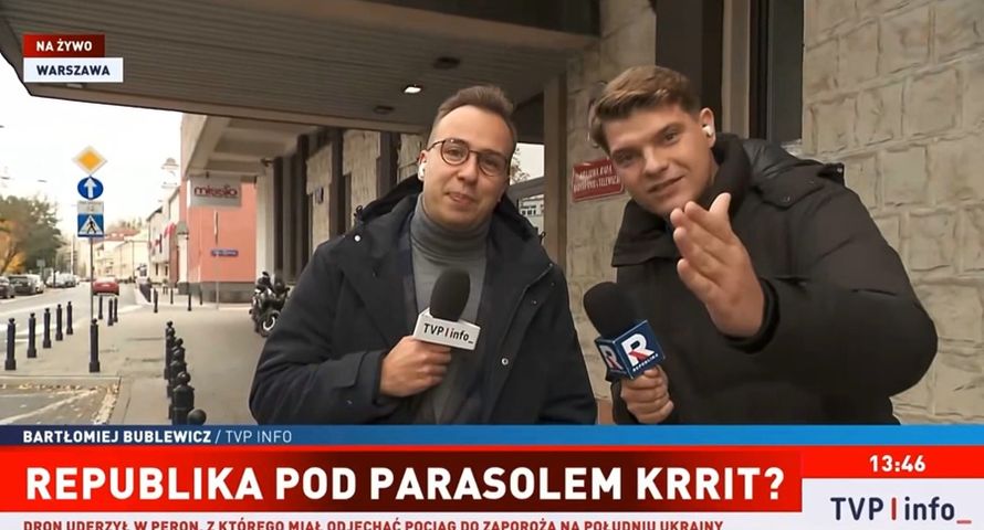 Reporter Republiki zakłócił relację w TVP Info. "Michał, dajmy spokój. Nie jest to potrzebne"
