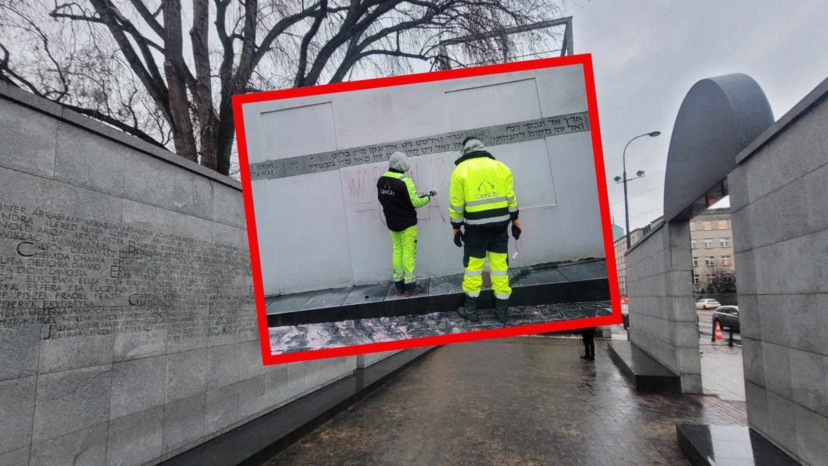 Naprawa zniszczonego pomnika. Mazowiecki Wojewódzki Konserwator 