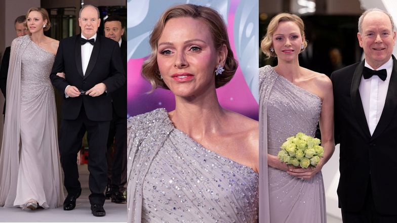 Księżna Charlene i książę Albert na balu