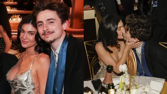 MIŁOŚĆ KWITNIE. Kylie Jenner i Timotheé Chalamet nie szczędzili sobie czułości na Złotych Globach