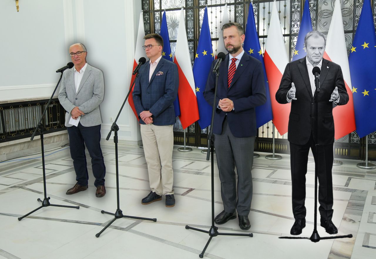 Tusk nie chciał stanąć obok Hołowni? Jest reakcja wiceministra