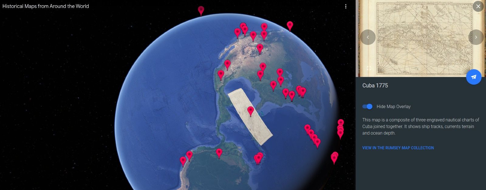 Google Earth historyczne mapy