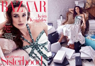 Keira Knightley pozuje z reklamówkami Chanel