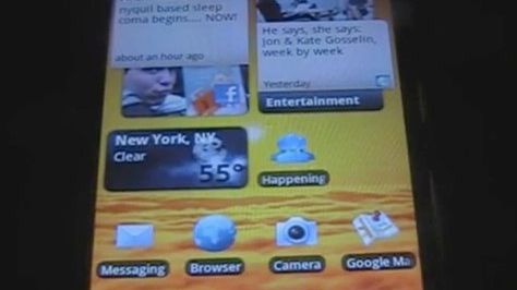 Interfejs Motoroli Blur uruchomiony na... HTC G1 1