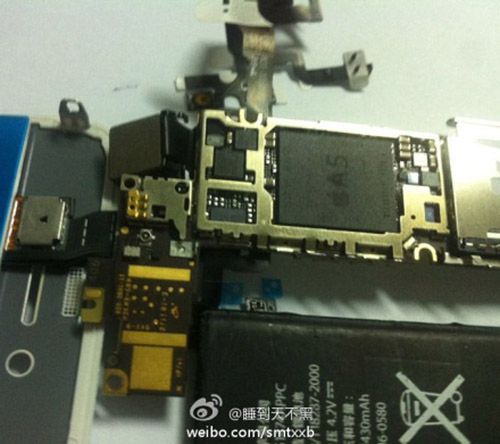 Wnętrze iPhone'a 5 ?(fot. weibo.com)