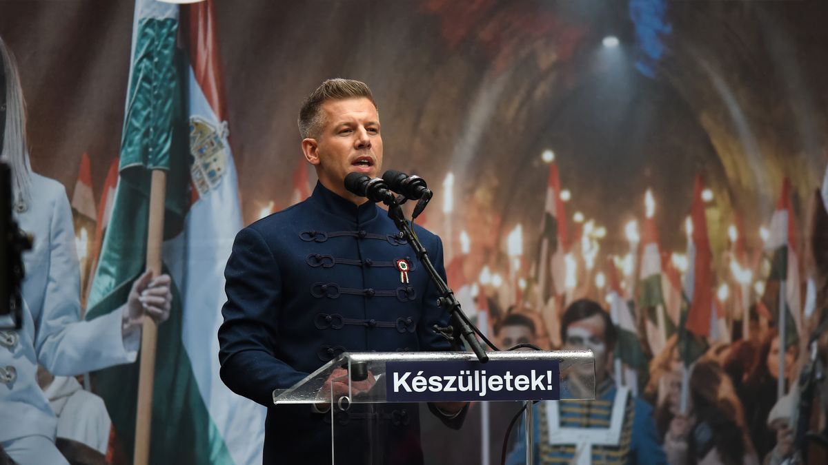 Peter Magyar, Leader Of The TISZA Party Speaks On The Anniversary Of The 1848/49 Hungarian Revolution.
Peter Magyar, leader of the TISZA party, speaks at the memorial and protest held by the party on the anniversary of the 1848/49 Hungarian Revolution. (Photo by Balint Szentgallay/NurPhoto via Getty Images)
NurPhoto
remembrance, hungarian independence, balint szentgallay, historical significance, hungarian politics, public speech, commemoration, political gathering, political expression., 184849 hungarian revolution, hungarian history, political event, historical event, tisza party, hunagry; revolution; memorial; budapest, national identity, nurphoto, political activism, public demonstration, historical commemoration, national movement, peter magyar, political leader, national pride
