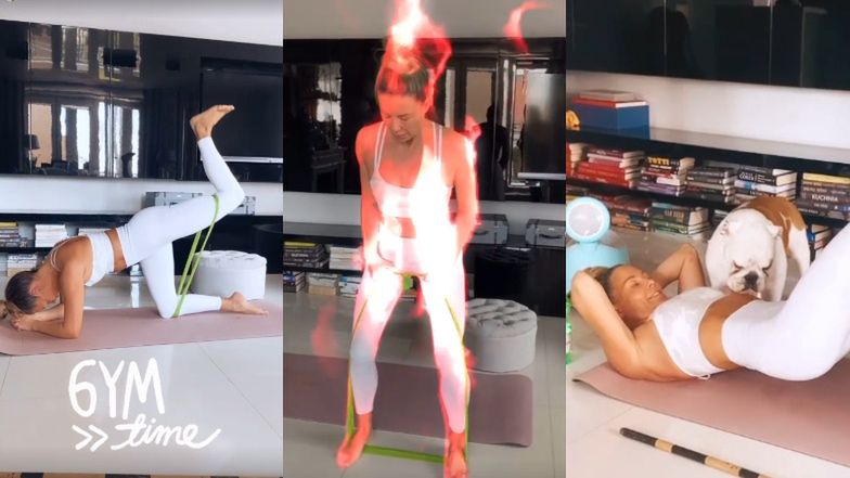 Małgorzata Rozenek płonie podczas treningu