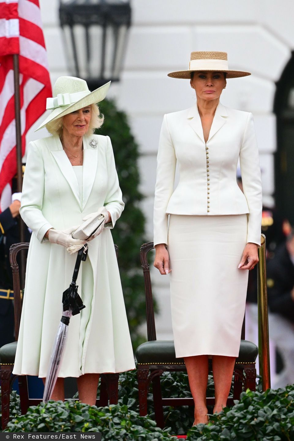 Melania Trump na spotkaniu z królem Karolem III i królową Kamilą