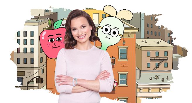 Anna Starmach w dubbingu kreskówki "Jabłko i Szczypior" w Cartoon Network