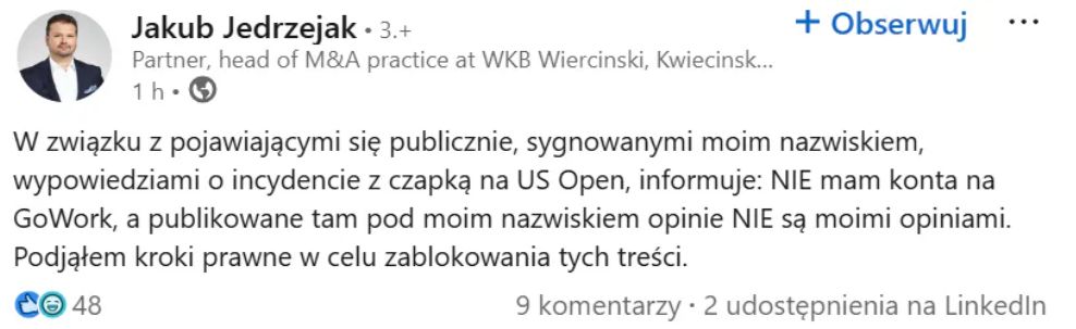 Prawnik wydał oświadczenie ws. rzekomego pisma