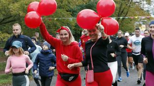 Grudziądz: Tak wyglądał czerwony bieg park run. To sprzeciw wobec krzywdzenia dzieci