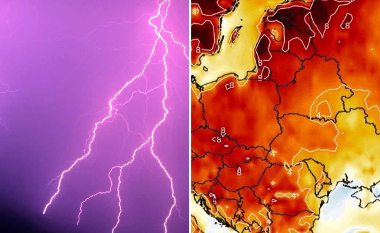 28 stopni i burze z gradem. Gwałtowna zmiana pogody. Mapy robią się purpurowe