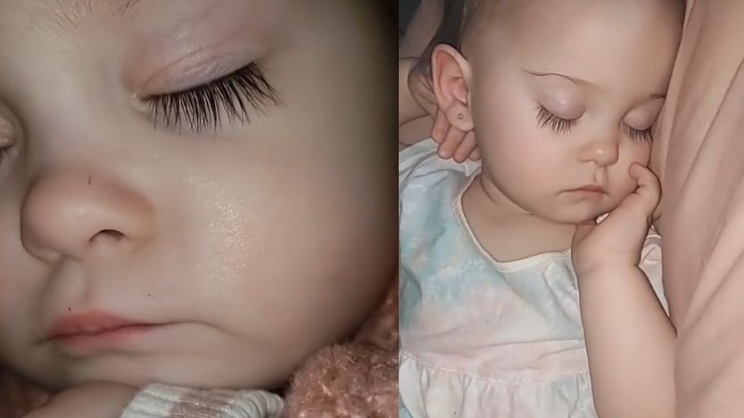 Dziewczynka z długimi rzęsami