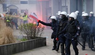 "Wszędzie czuć gaz pieprzowy". Starcia z policją na proteście rolników