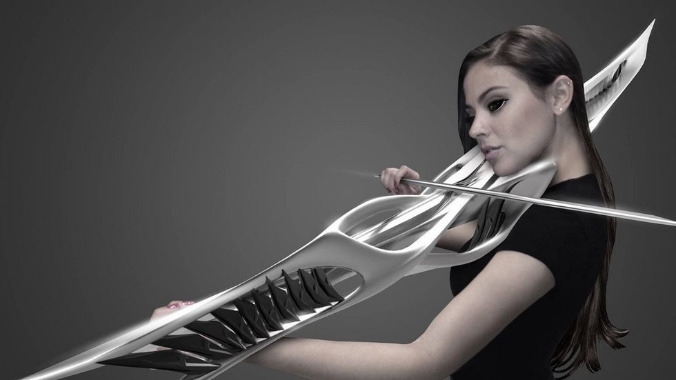 Piezoelektryczne skrzypce przyszłości z drukarki 3D. Ten instrument wygląda jak broń predatora! 1