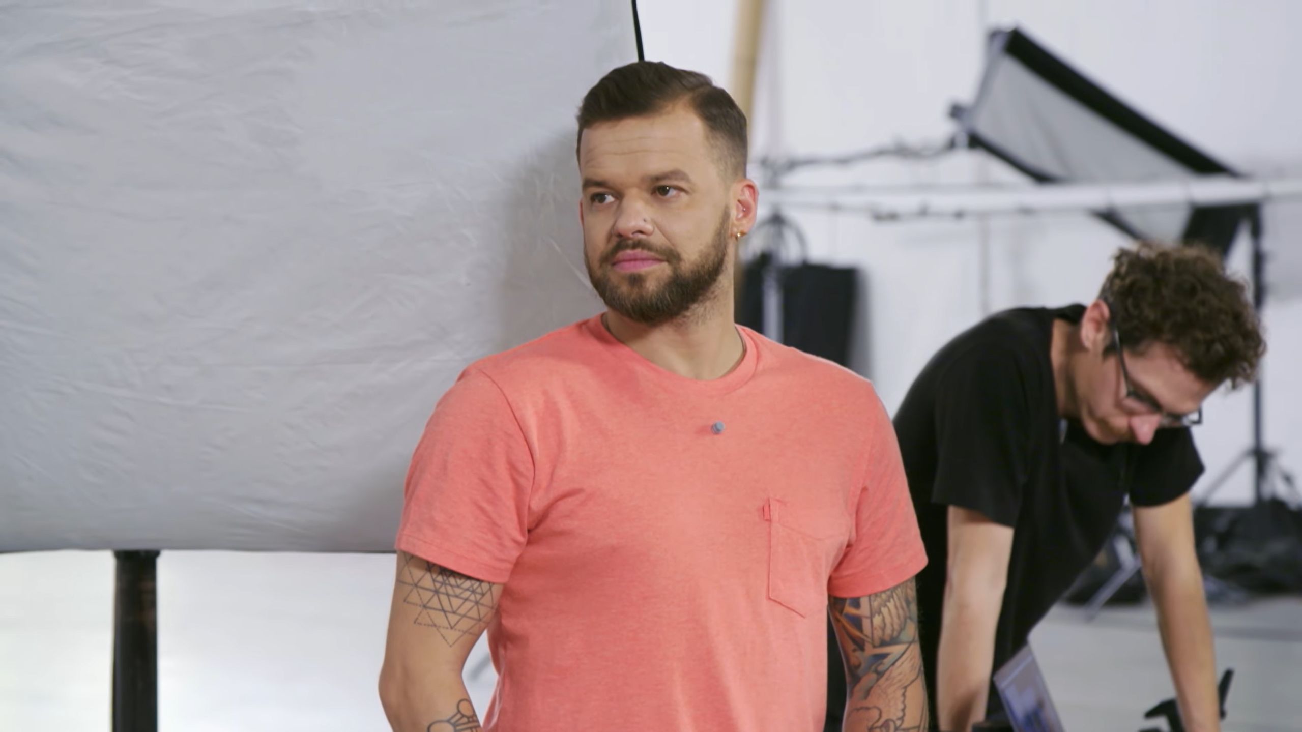 Michał Piróg na planie "Top Model"