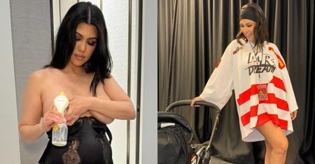 Kourtney Kardashian pokazuje, jak odciąga pokarm na oczach setek milionów internautów. W komentarzach poruszenie: "Przesada"