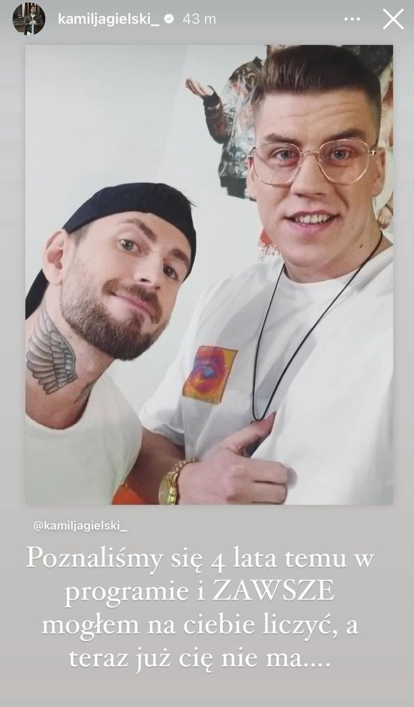 Kamil Jagielski pożegnał zmarłego przyjaciela