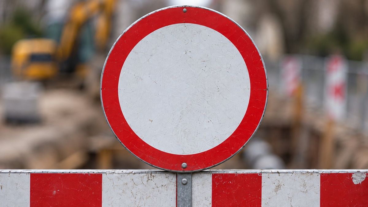 Zamknięta ulica. Zdjęcie wygenerowane przy pomocy AI