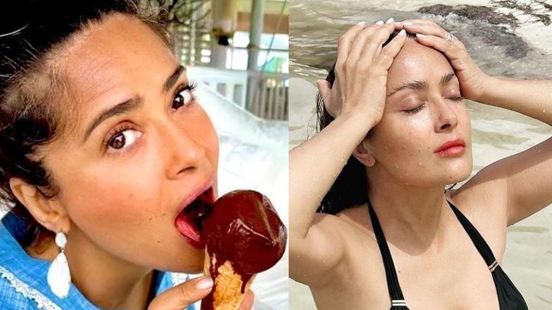 Salma Hayek chwali się figurą