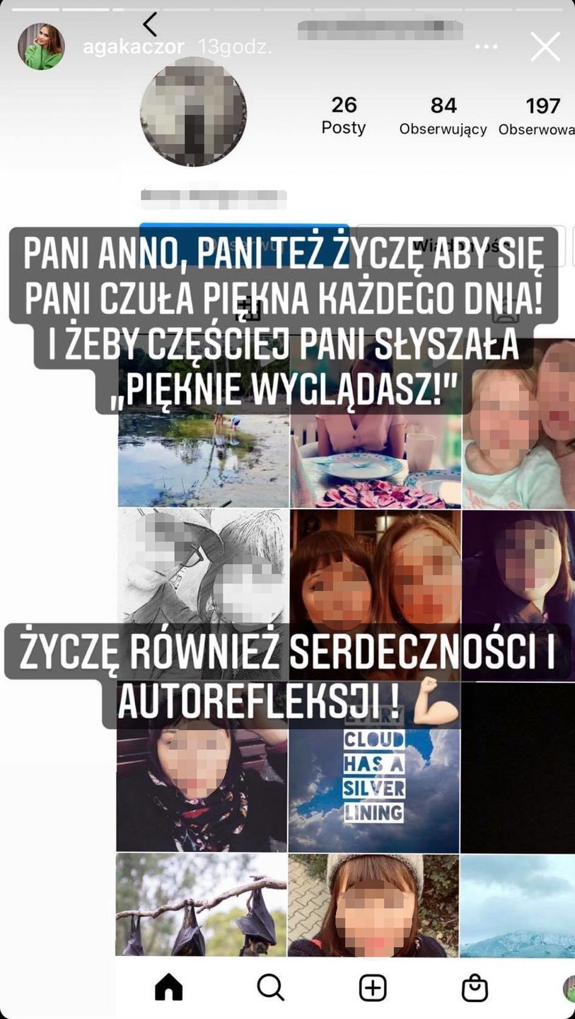 Agnieszka Kaczorowska oburzona wpisem internautki