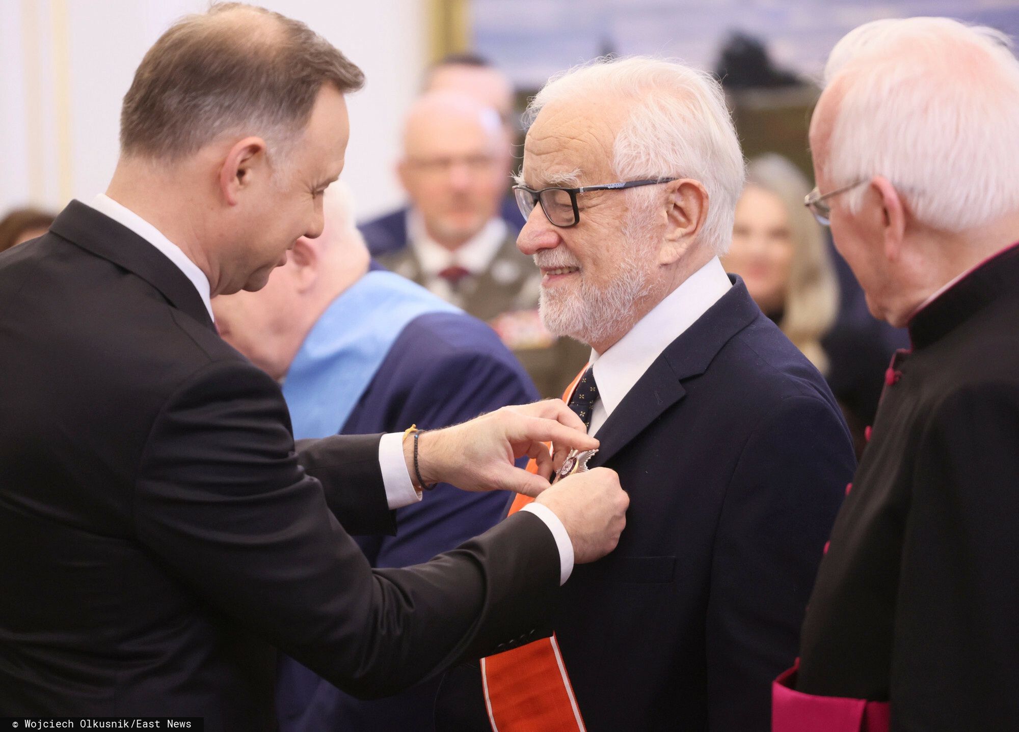 Jan Pietrzak odznaczany przez Andrzeja Dudę