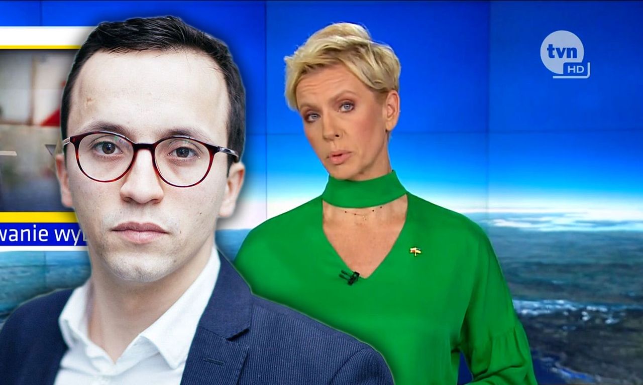 Samuel Pereira z TVP Info i Anita Werner z TVN/TVN24 (PAP, fot. Albert Zawada)