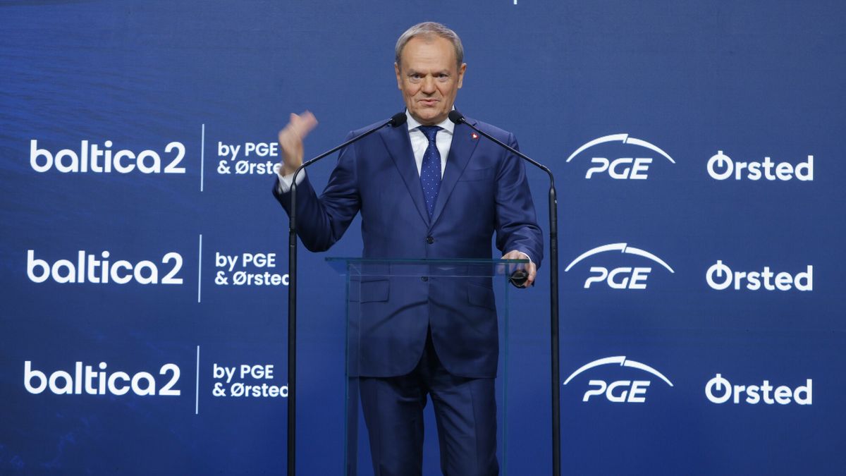 Inauguracja budowy Elektrowni Wiatrowej Baltica 2
30.01.2025. Warszawa. Wydarzenie zwiazane z budowa Morskiej Farmy Wiatrowej Baltica 2 Fot. Filip Naumienko/REPORTER
N/z: Donald Tusk
Filip Naumienko/REPORTER