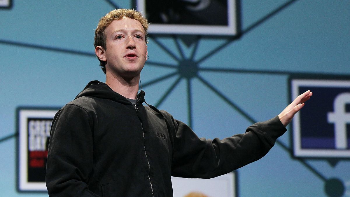 SAN FRANCISCO - APRIL 21:  Facebook founder and CEO Mark Zuckerberg delivers the opening keynote address at the f8 Developer Conference April 21, 2010 in San Francisco, California. Zuckerberg kicked off the the one day conference for developers that features breakout sessions on the future  of social technologies.  (Photo by Justin Sullivan/Getty Images)