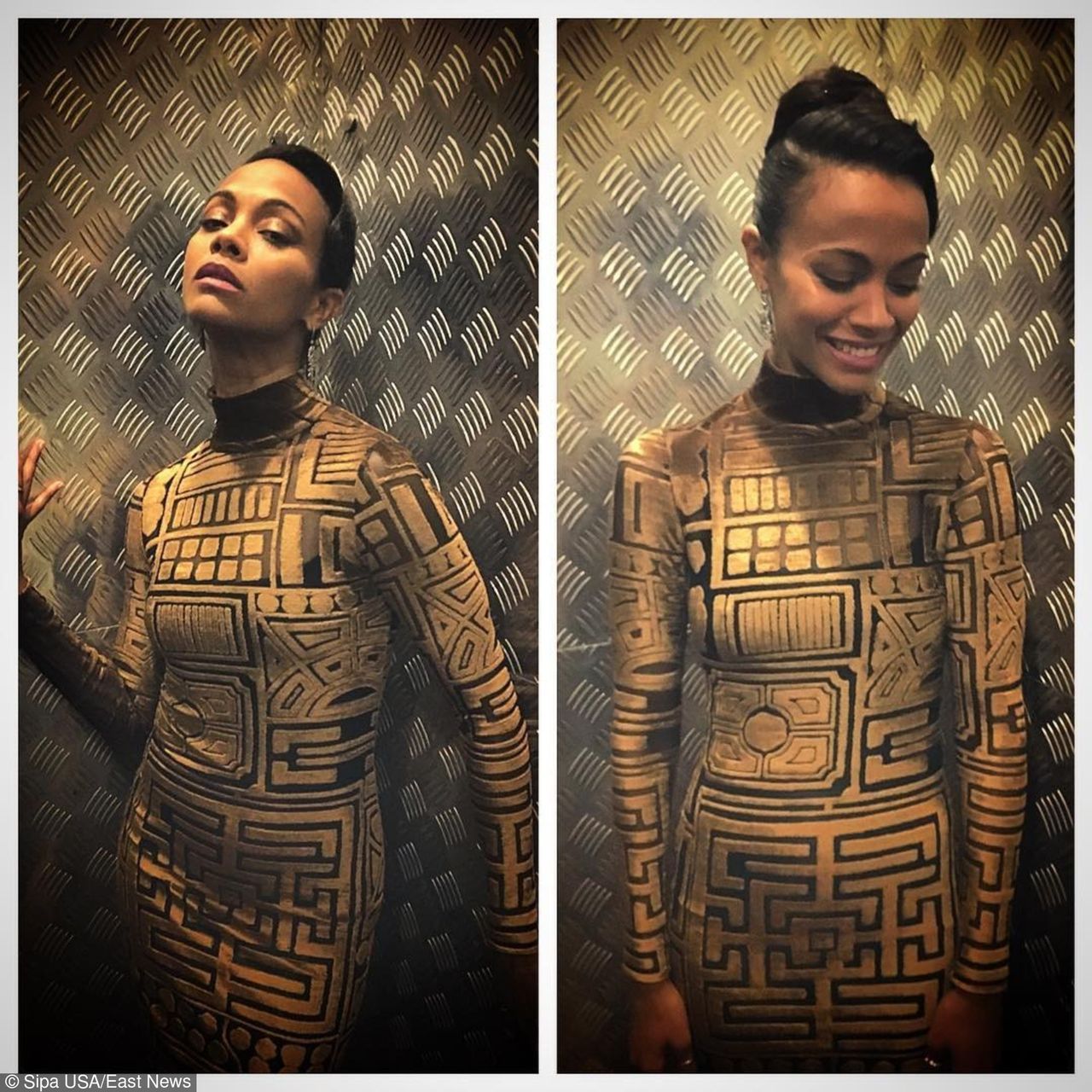 LOOK OF THE DAY: Zoe Saldana w aksamitach Burberry