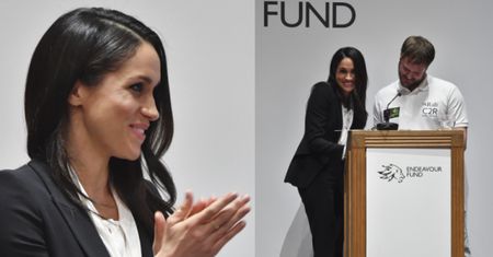 Meghan Markle ZLEKCEWAŻYŁA PROTOKÓŁ DYPLOMATYCZNY? Na przyjęcie założyła... garnitur od Alexandra McQueena