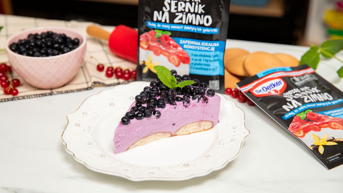 Sernik jagodowy na zimno