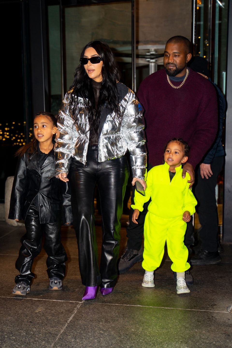 Kim Kardashian i Kanye West z dziećmi w grudniu 2019 roku