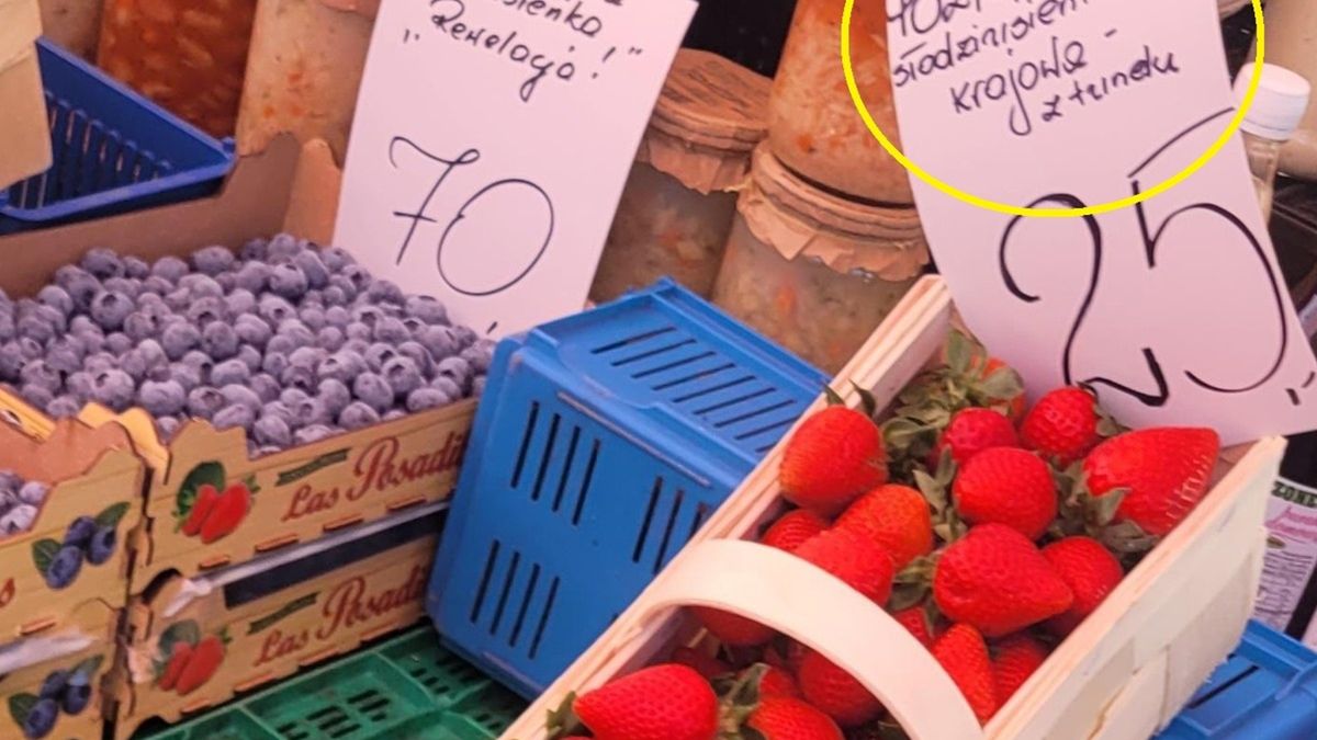 "Polskie" truskawki na Ursynowie.