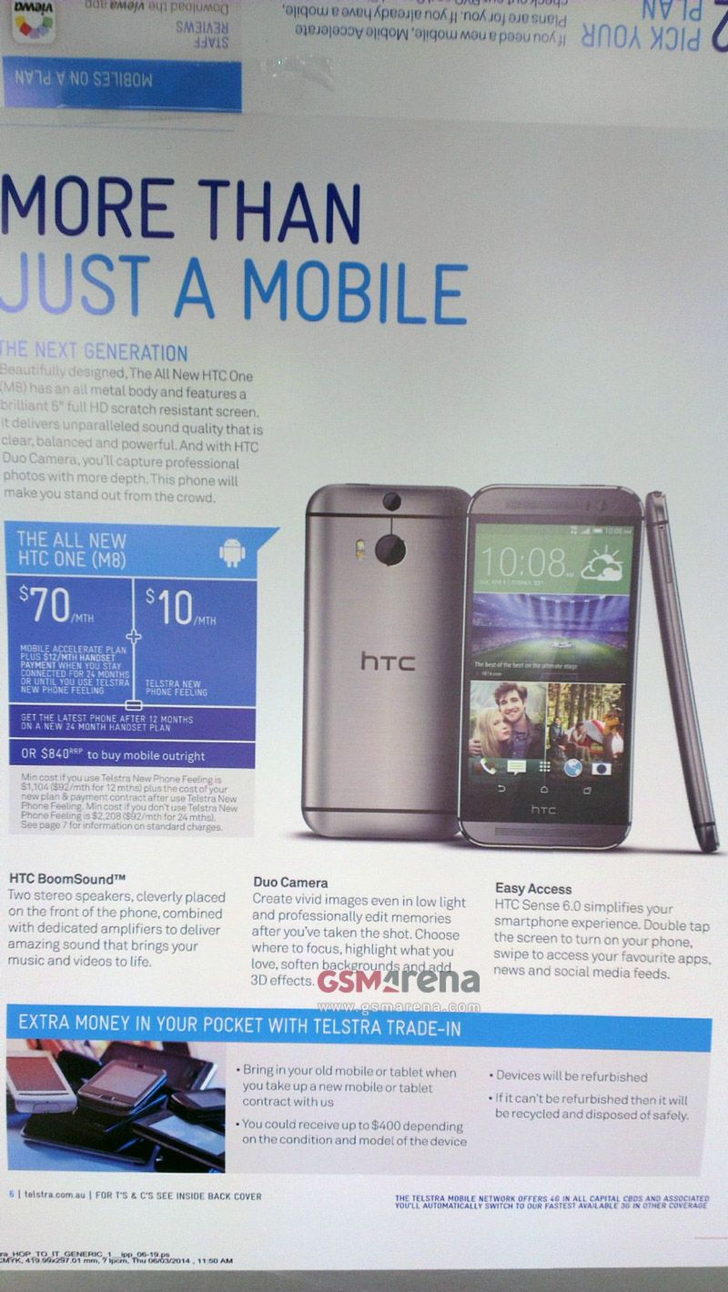 Wycieka ulotka, która ujawnia zastosowanie dwóch aparatów w HTC One (2014). Będzie też KnockON 2