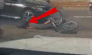 Rowerzysta nagrany. Komentarz zbędny. Boli od patrzenia