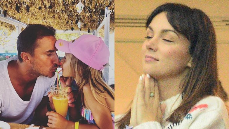 Paulina Krupińska chwali się zdjęciem męża pijącego soczek z córką