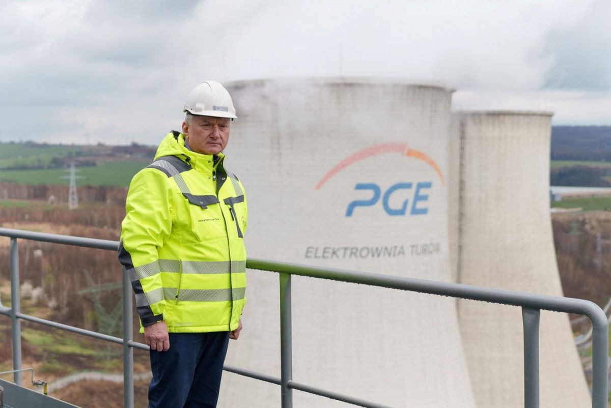 PGE Polska Grupa Energetyczna - Dariusz Marzec, prezes PGE, z wizytą w Kompleksie Turów