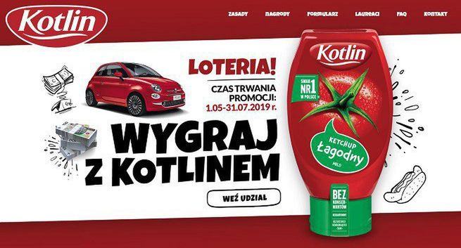 Maspex loterią promuje ketchupy Kotlinem