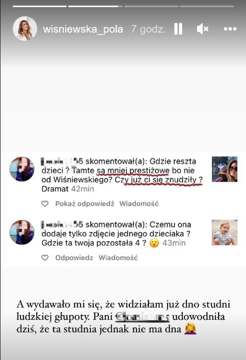 Pola Wiśniewska odpowiada internautce