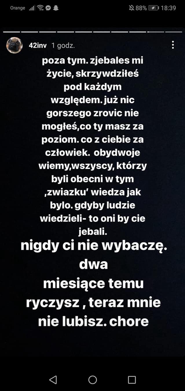 Sobel obraża byłą dziewczynę